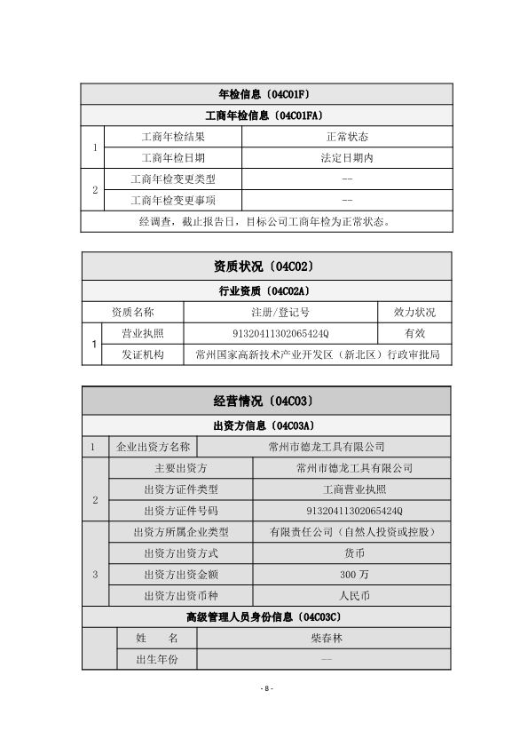 环广-常州市德龙工具有限公司信用报告(图10)
